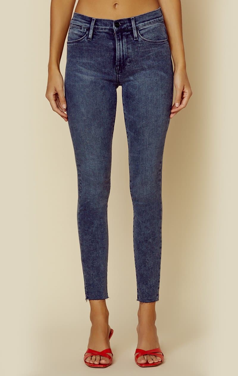 FRAME DENIM LE HIGH SKINNY RAW EDGE - BEAT