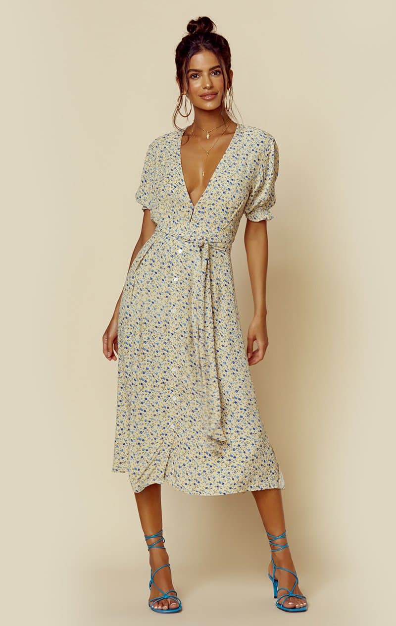 FAITHFULL THE BRAND FARAH MIDI DRESS - MEDINA FLORAL