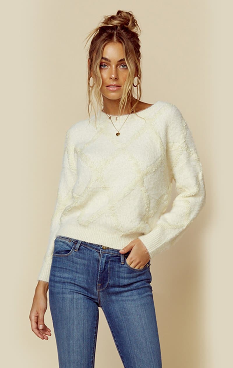 RAGA TERRI FUZZY SWEATER - IVORY