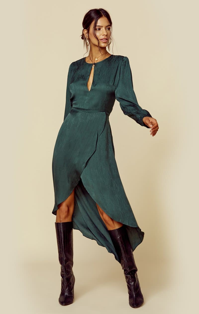 BLUE LIFE ESTELLA DRESS - FOREST GREEN