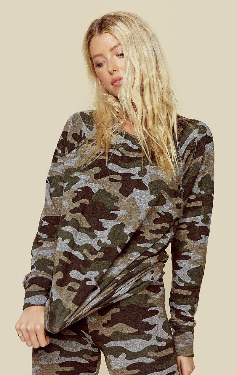 sundry camo pullover