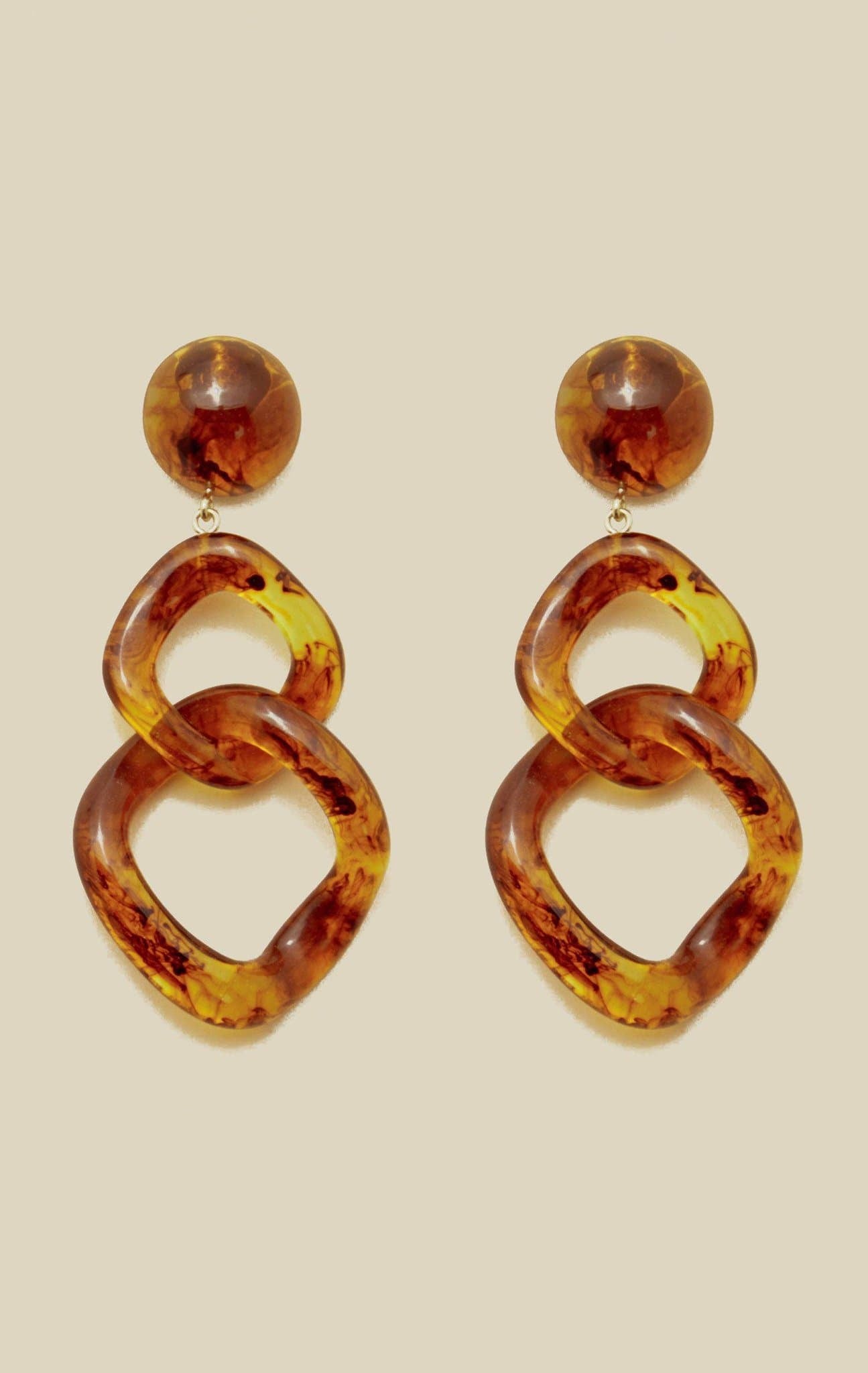 VALET TAMARA EARRINGS - TORTOISE