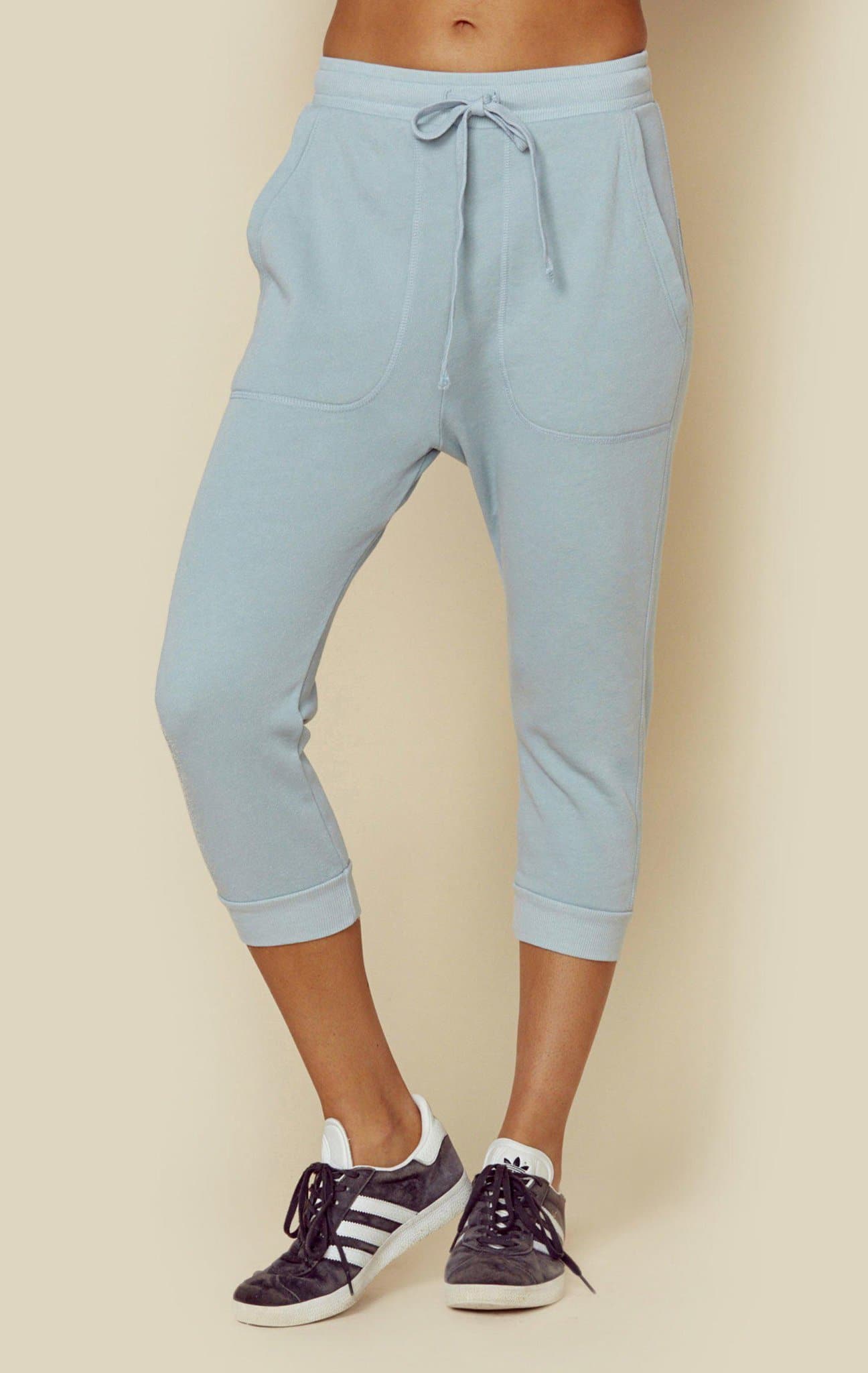 ALL THINGS FABULOUS LOUNGE SOLID SWEATS - BABYBLUE