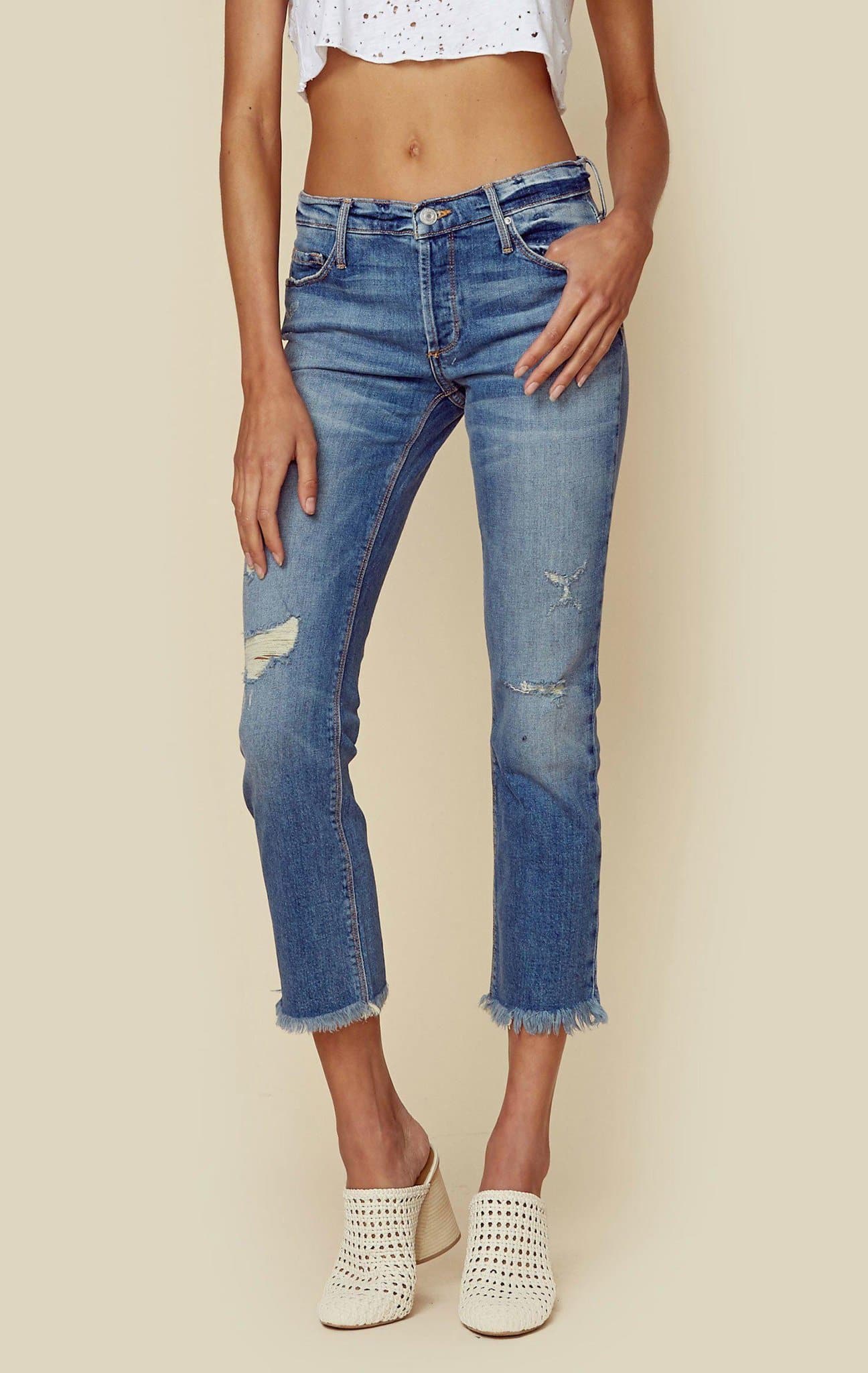 BLACK ORCHID BROOKLYN CROP BOYFRIEND JEAN - BAD HABIT