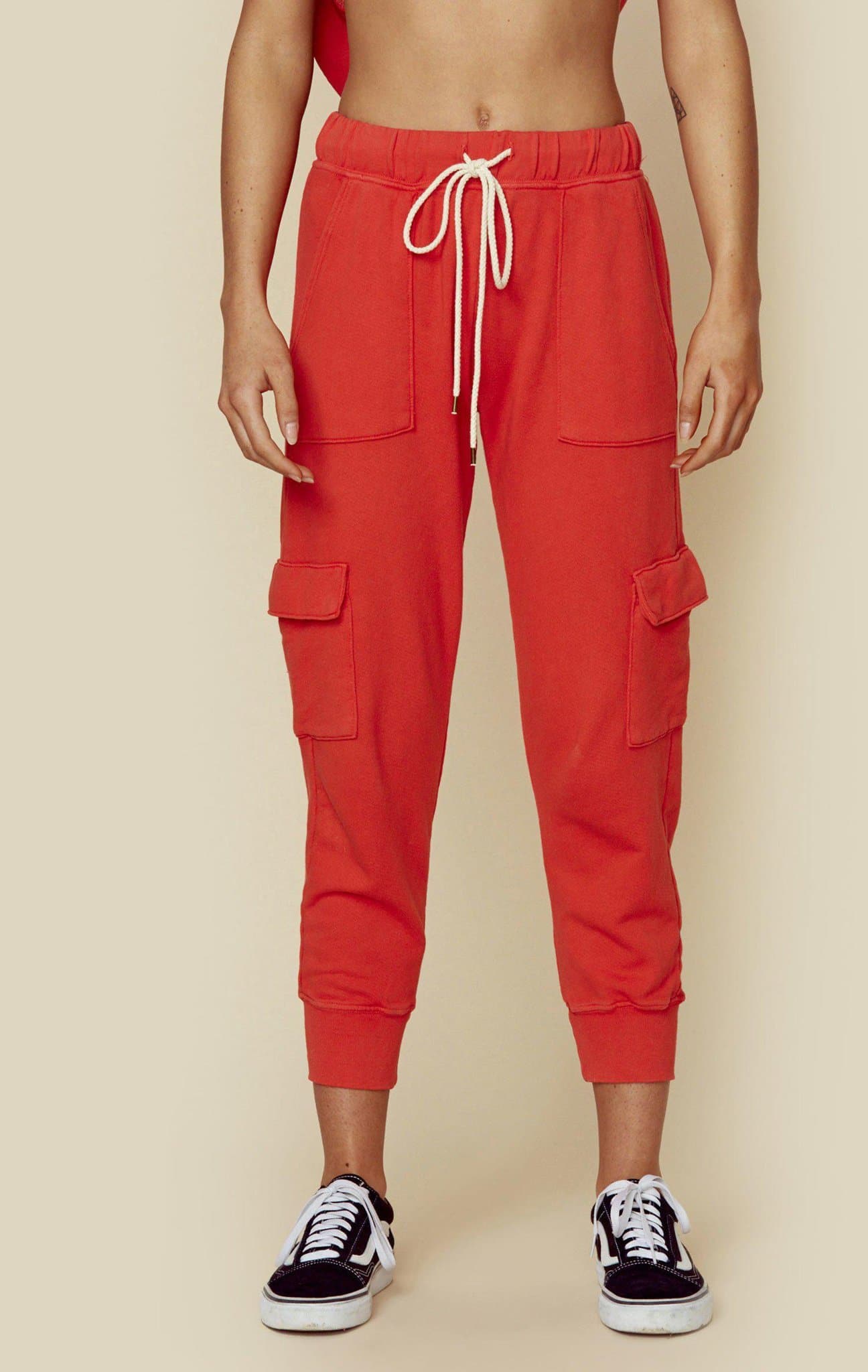 BLUE LIFE MIA CARGO JOGGER - RED ORANGE