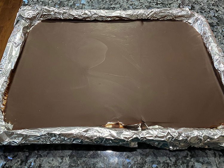 Chocolate bottom layer.