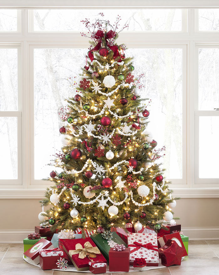 Christmas Tree with Beaded Garland