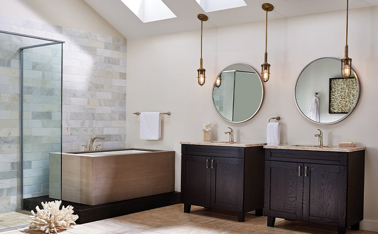 Globe Pendant Over Bathroom Vanity