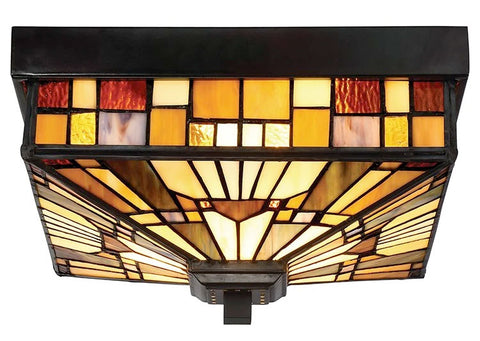 Tiffany-style Flush Mount Light