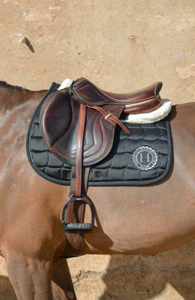 Winderen jumping saddle pad - Espresso/Metallic Brown