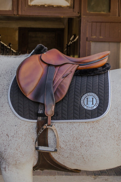 Winderen jumping saddle pad - Espresso/Metallic Brown