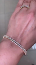 Load and play video in Gallery viewer, Diamond Crown baguette bangle

