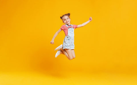 Little girl jumping