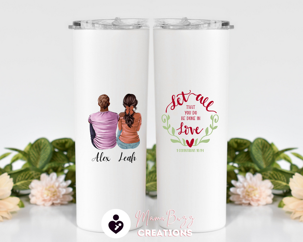 Mama and Papa Bear Tumbler Gift – NorthBeachArt