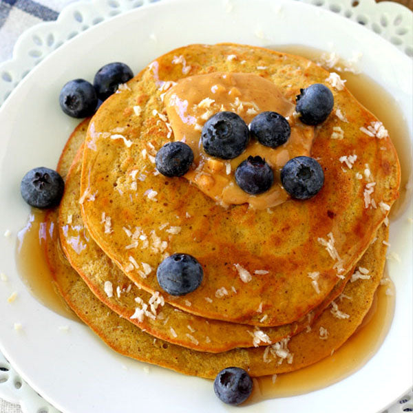 flourless pumpkin protein pancakes