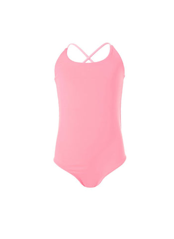 Melissa Odabash Baby Vicky Pale Pink /Neon Crossback One Piece Swimsuit ...