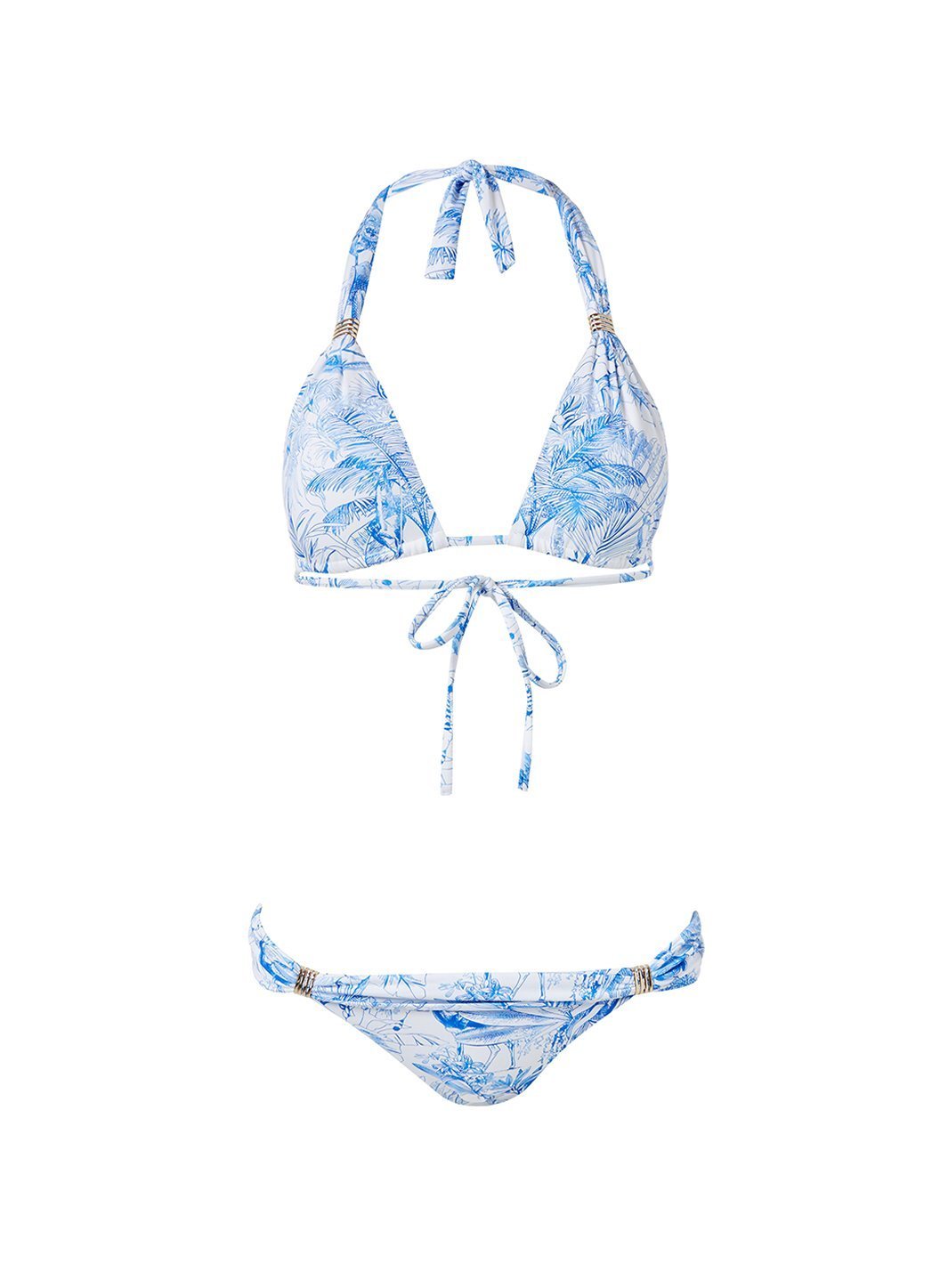Melissa Odabash Rimini Blue Tropical Bar Trim Swimsuit | Official Website