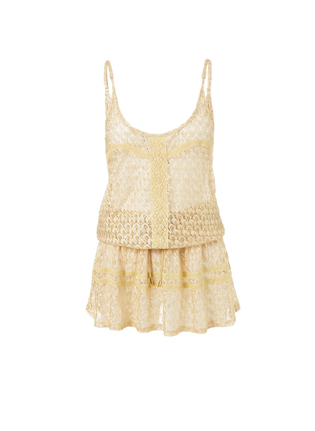 gold crochet beach dress