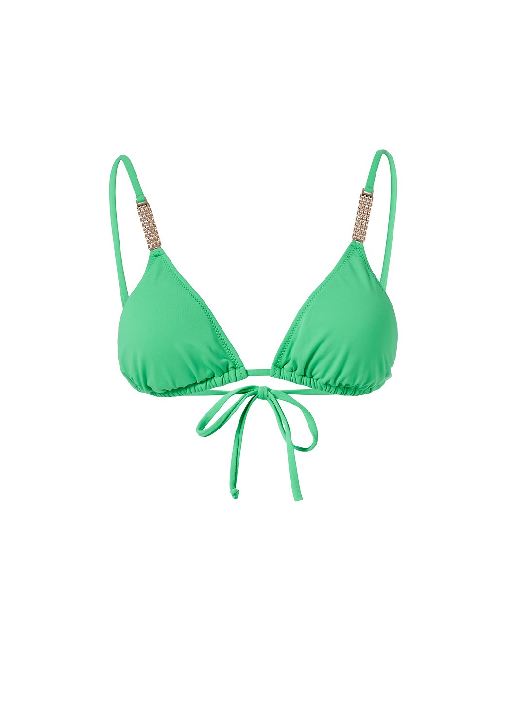 Melissa Odabash Maldives Green Chain Trim Triangle Bikini Top ...