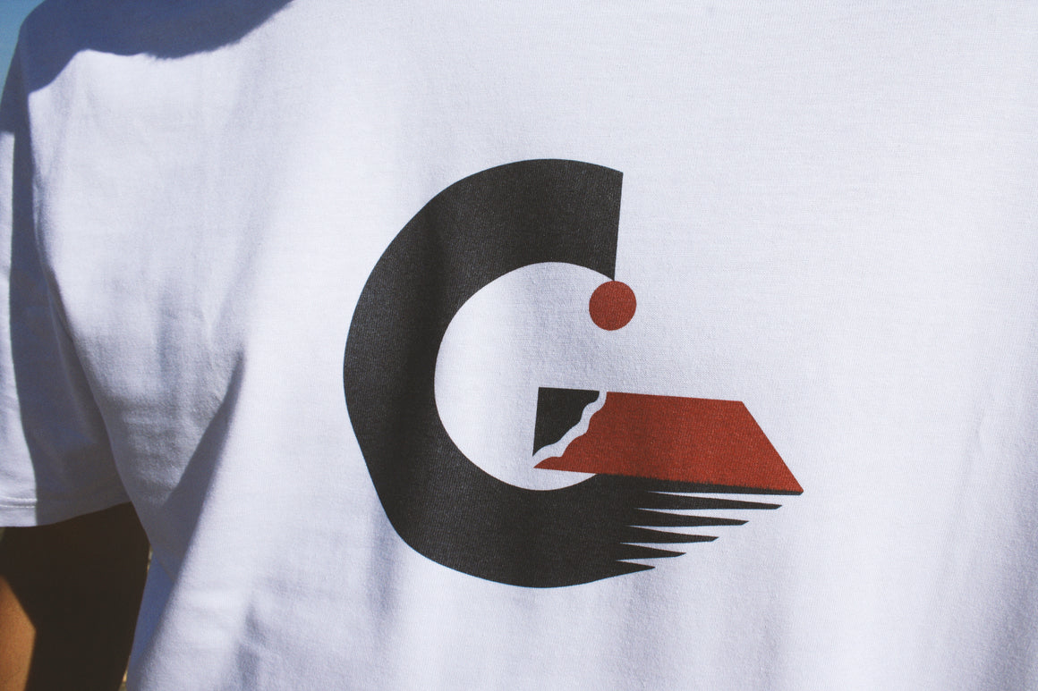 G Logo White Tee - G015