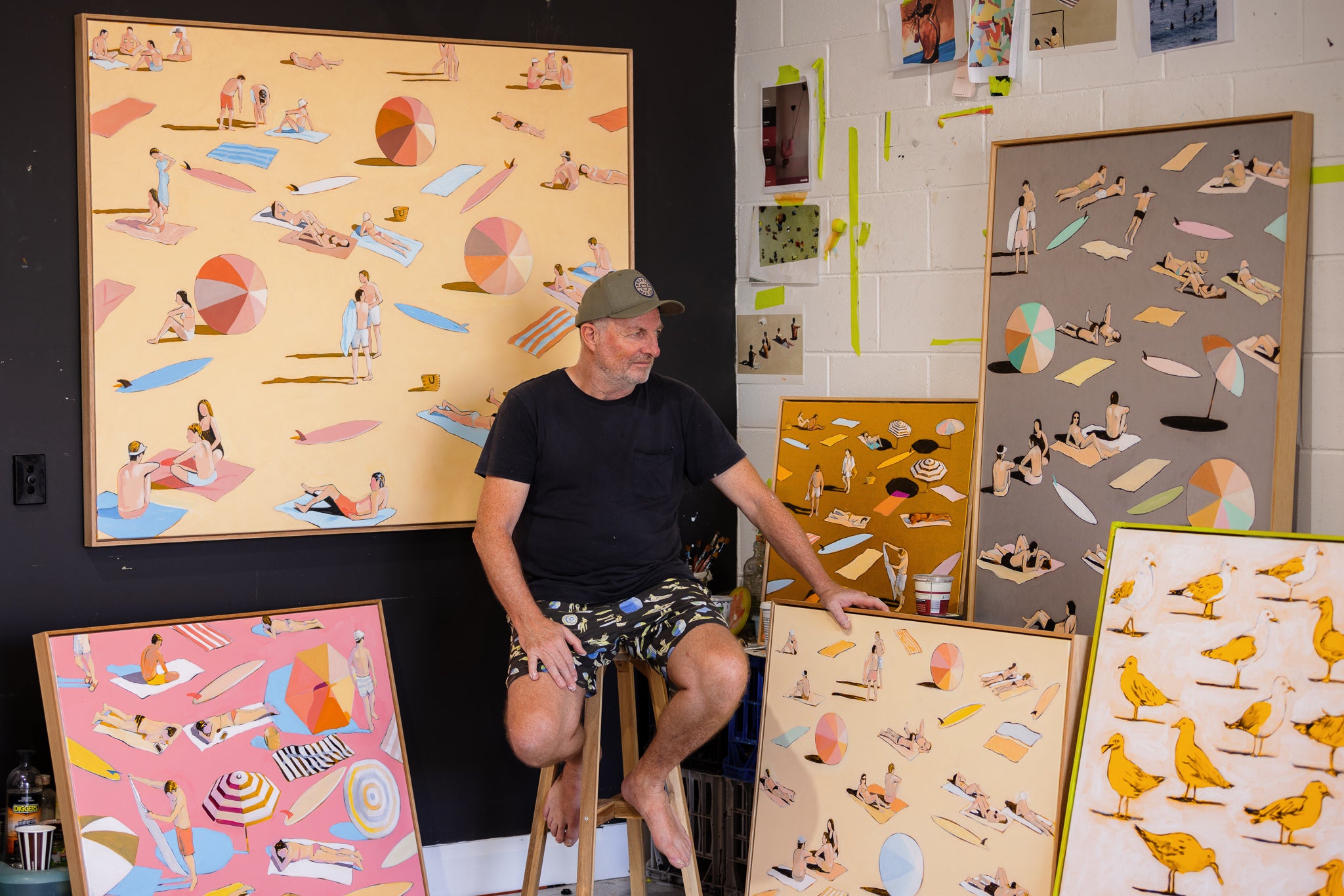 Mitch English in his studio in Noosa