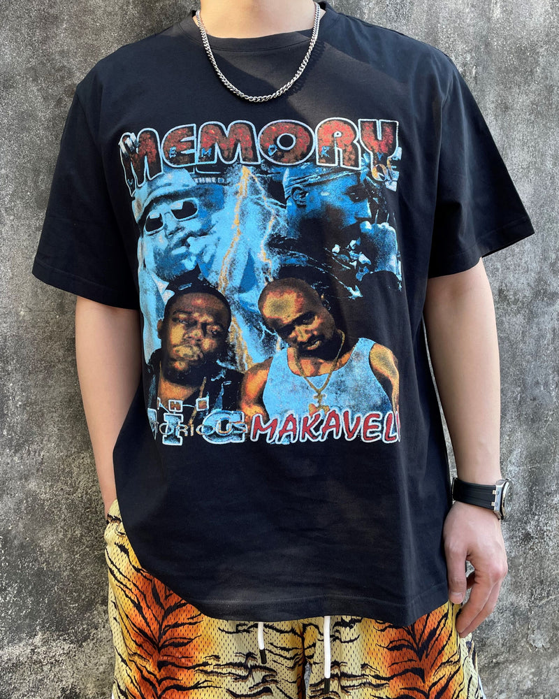 2PAC TUPAC 90s Rap Tシャツ HipHop メンズ XL 黒-