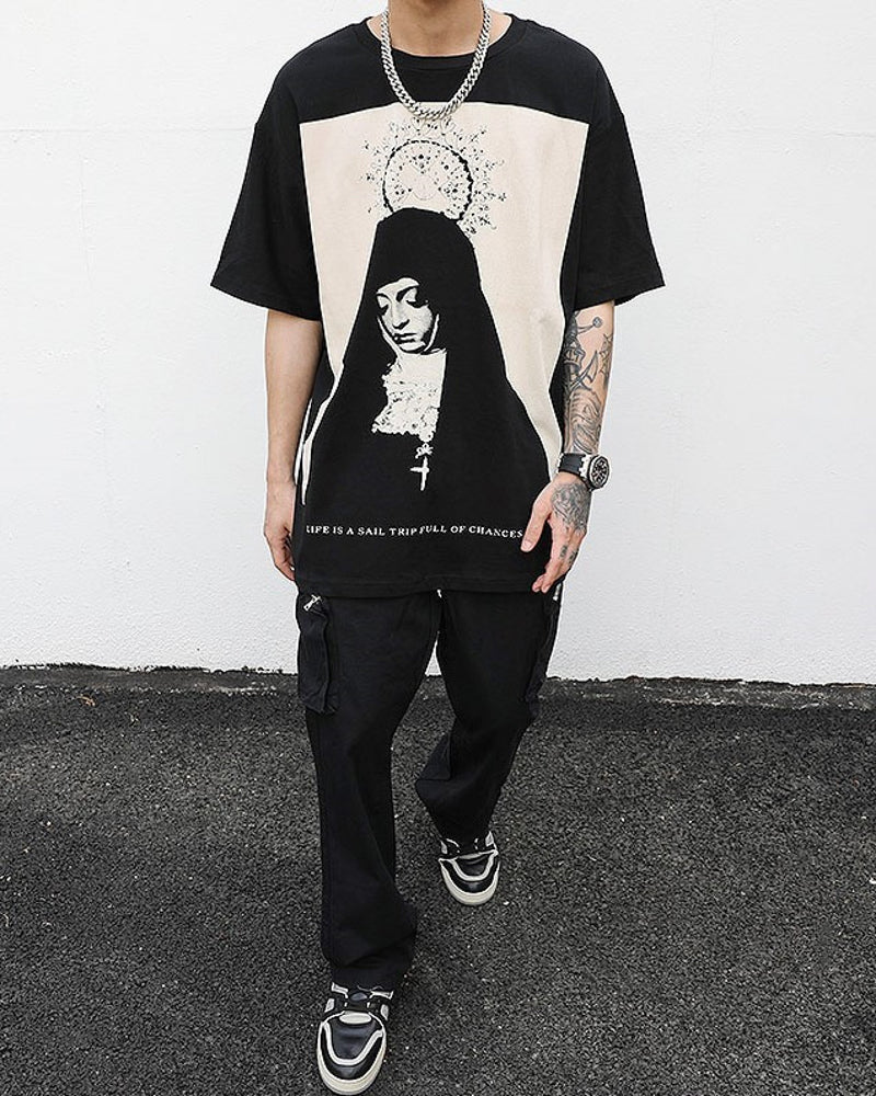 Oversized Bring Me The Horizon Nun Vintage Print Tee – TWILLMKT