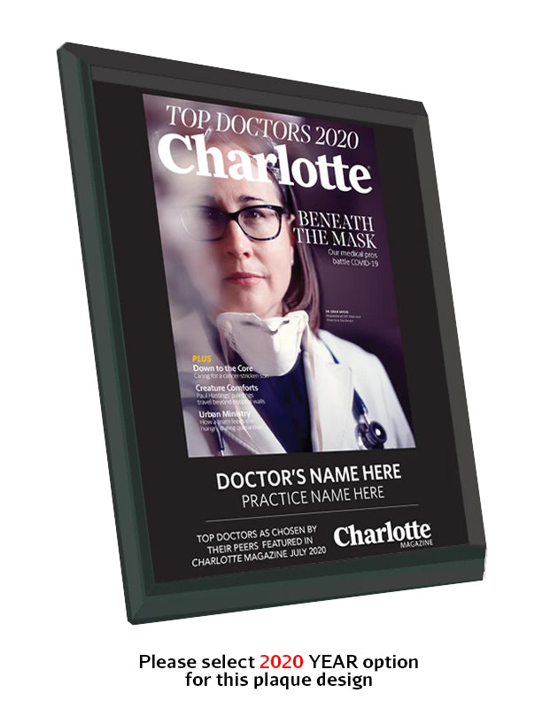 charlotte business journal plaque