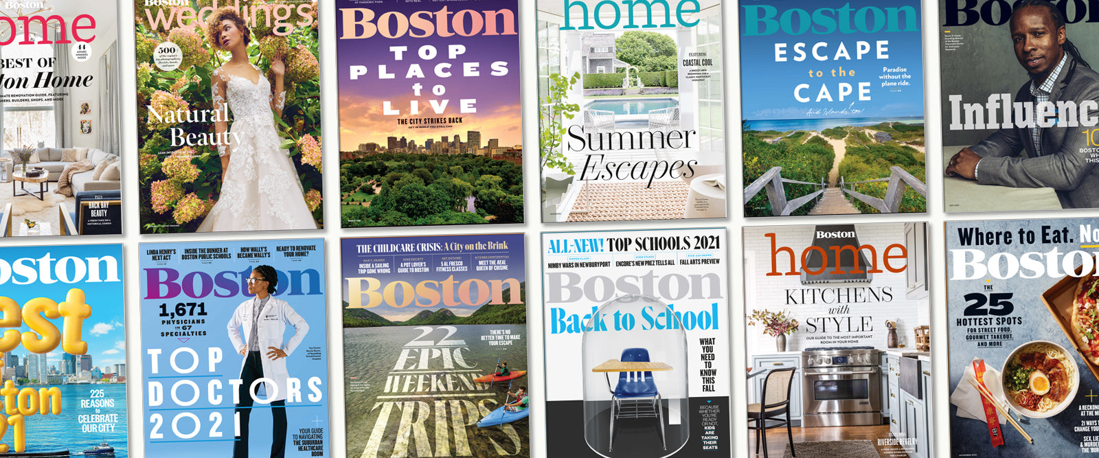 Boston Magazine Collage of Covers