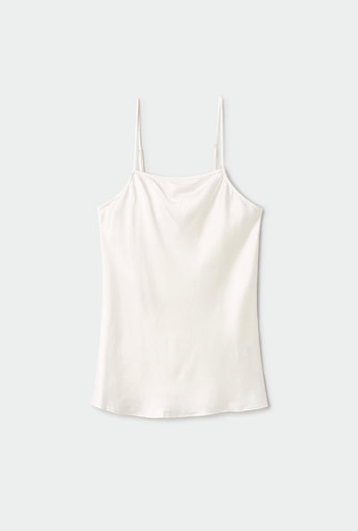 CROPPED CAMI WHITE – Silk Laundry /