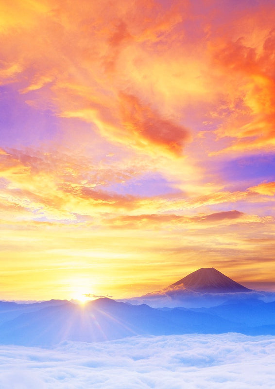インテリア フォトパネル 雲海と富士山と朝日 木製パネル 額装写真通販のamana Online Store