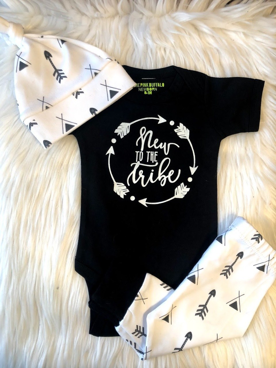 new to the tribe baby outfit