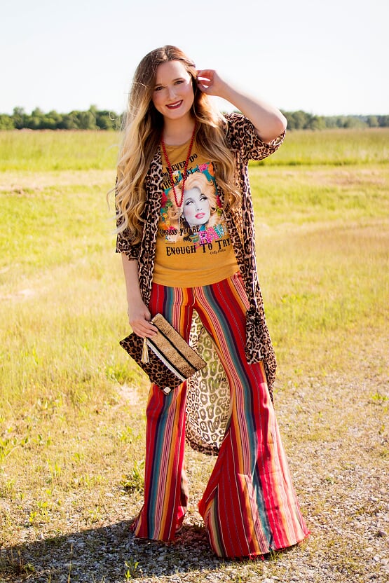 serape bell bottom pants