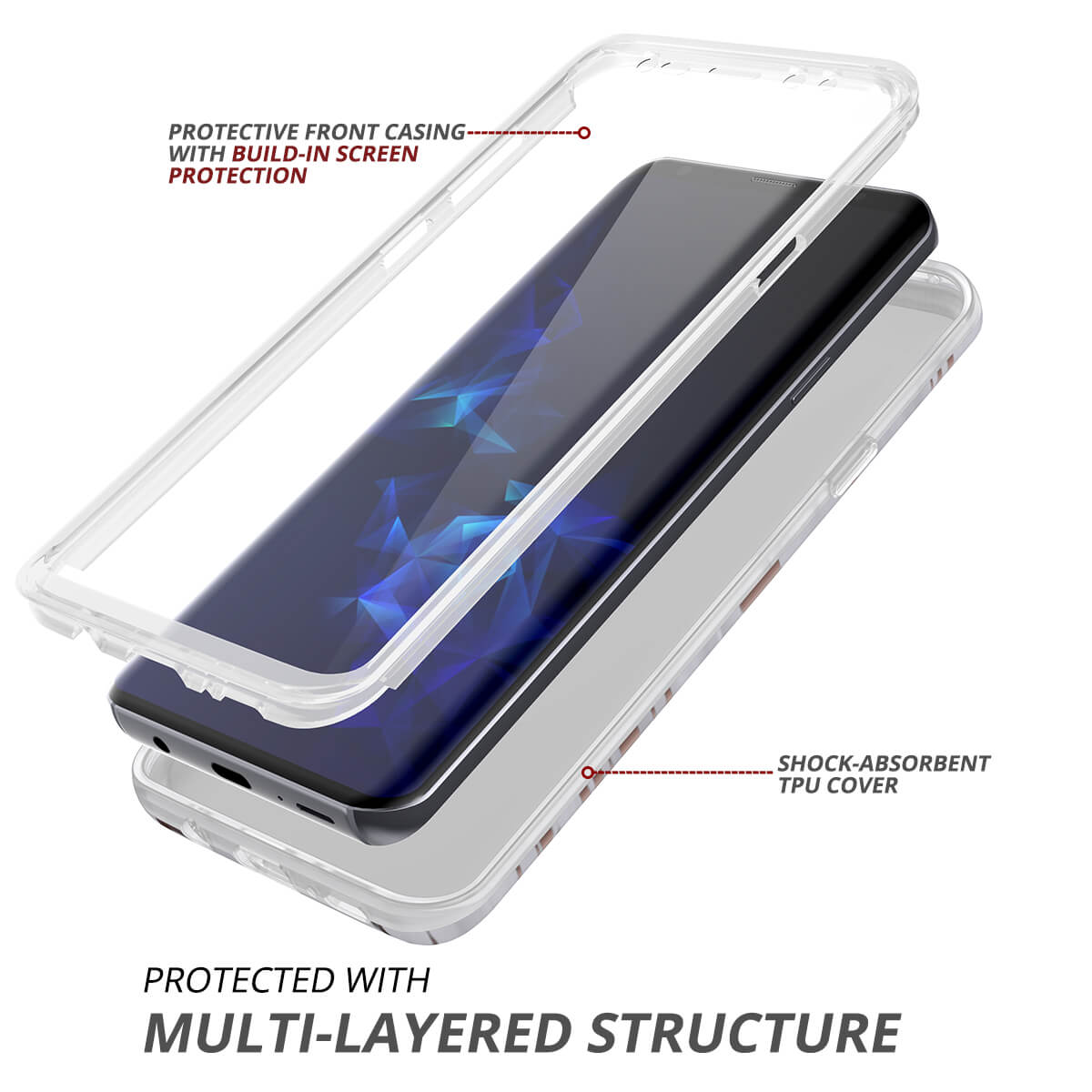 وون بين Samsung Galaxy S9 Plus 360 Full-Body Protection Shockproof Marble ...