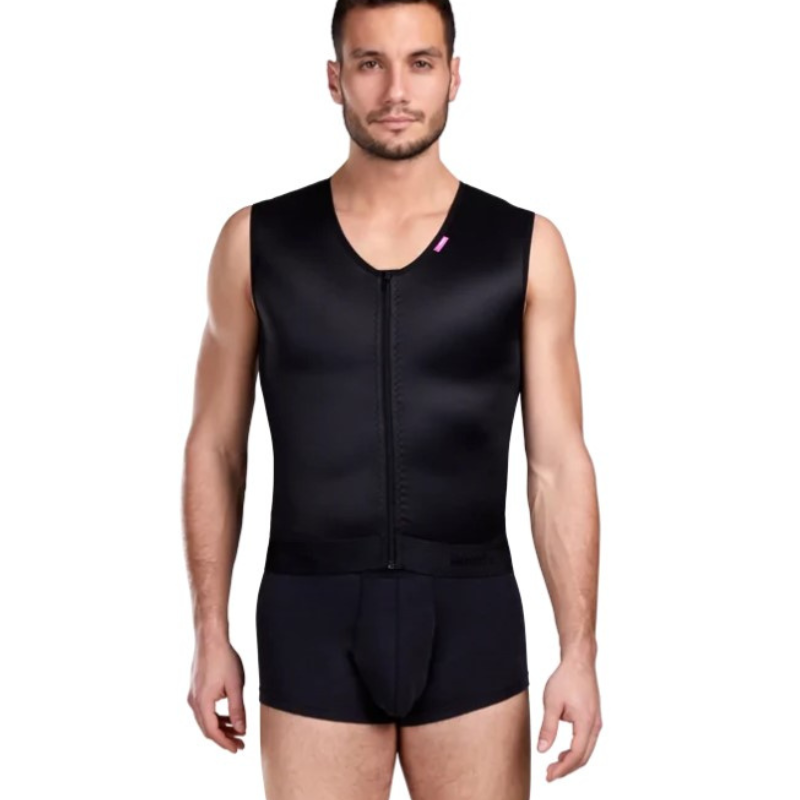 Lipoelastic VFm Comfort Male Post Surgical compression Garment- Black