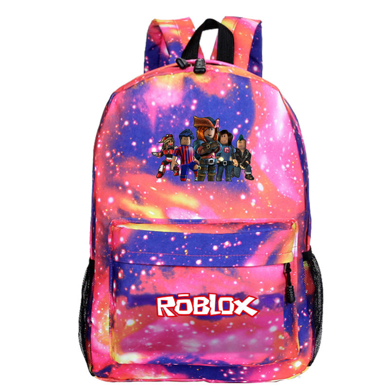 Roblox Backpack For Students Boys Girls Polyester Schoolbag Roblox Pri Mosiyeef - details about roblox backpack kids school bag students boys bookbag handbags travelbag game