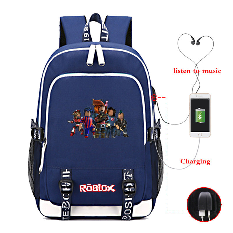 Roblox Large Capacity Roblox Print Backpack For School With - 