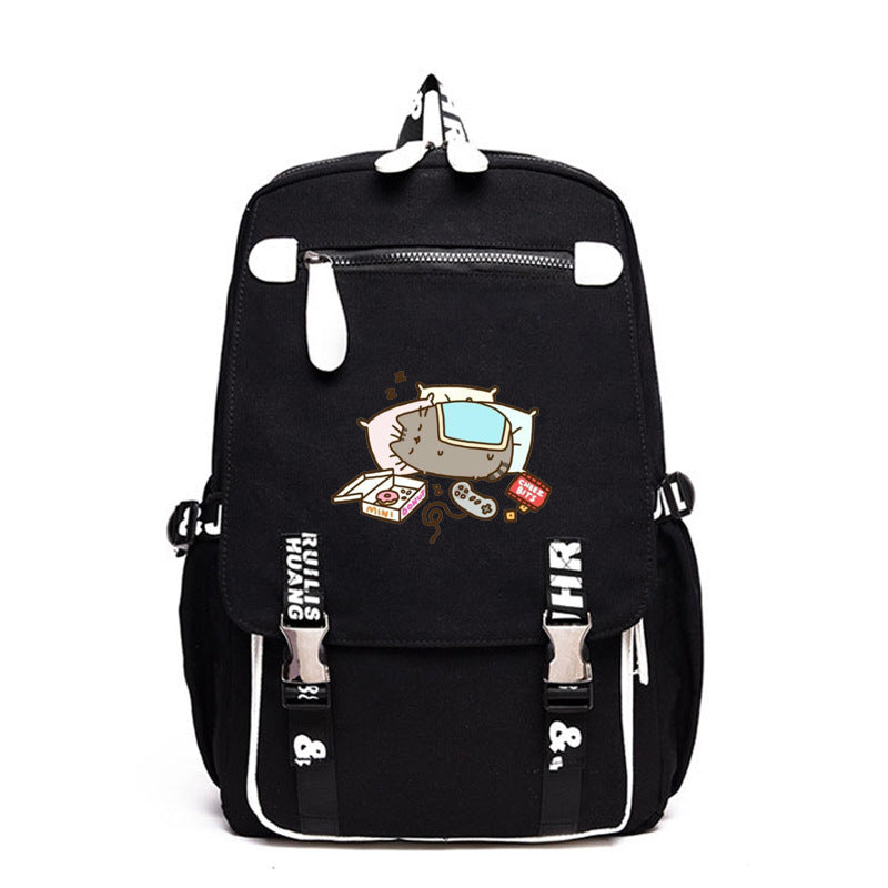 Pusheen Cat Backpack School Backack Big Capacity Rucksuck – Mosiyeef