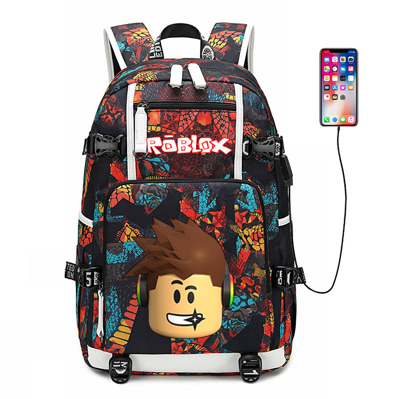 Roblox Big Capacity Cool School Backpack Bookbag With Usb Charging Por Mosiyeef - angry bob roblox