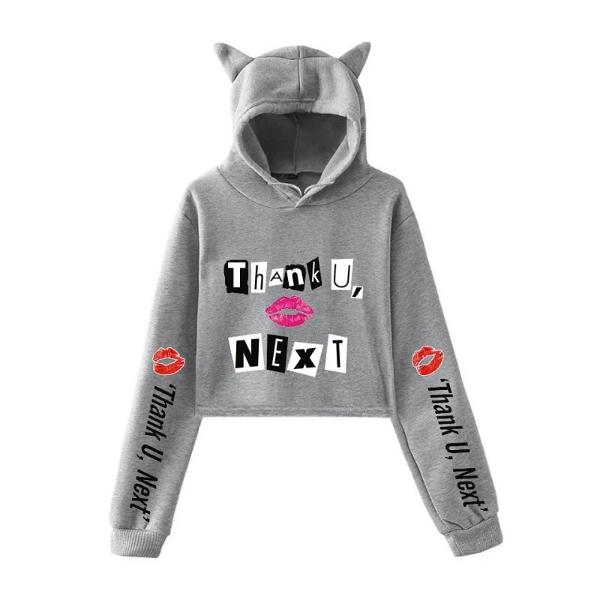 Girls Ariana Grande Crop Top Hoodies Cat Ear Hoodies Ariana Grande Merch Mosiyeef - roblox ariana grande shirts