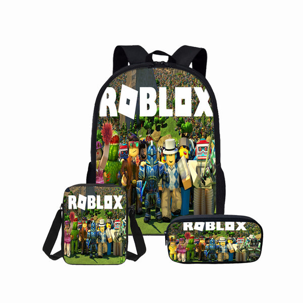 Roblox Students Backpack 3d Print Backpack Lunch Box Bag And Pencil Ba Mosiyeef - details about roblox head personalised sublimation gym school drawstring bag