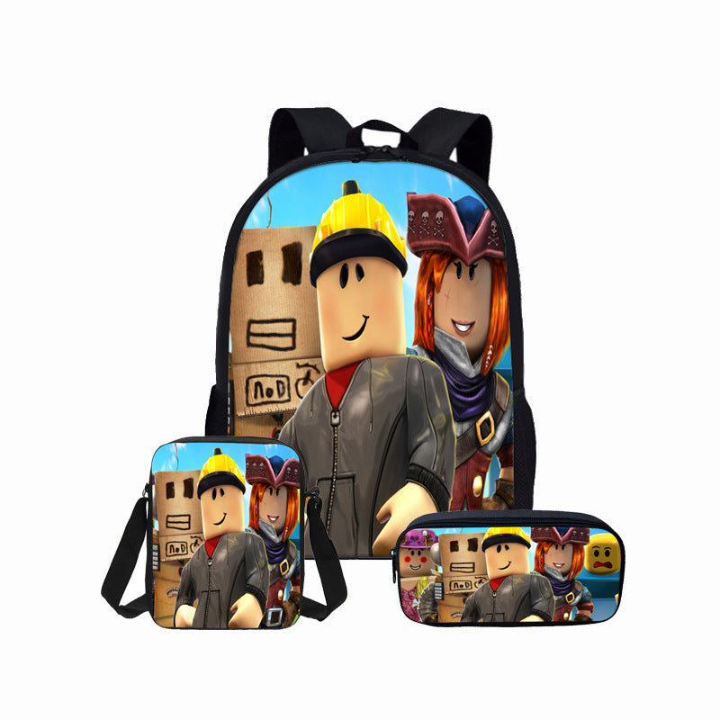 Roblox Students Backpack 3d Print Backpack Lunch Box Bag And Pencil Ba Mosiyeef - details about 3d roblox thermal insulated picnic lunch bags kid school bag set box school set