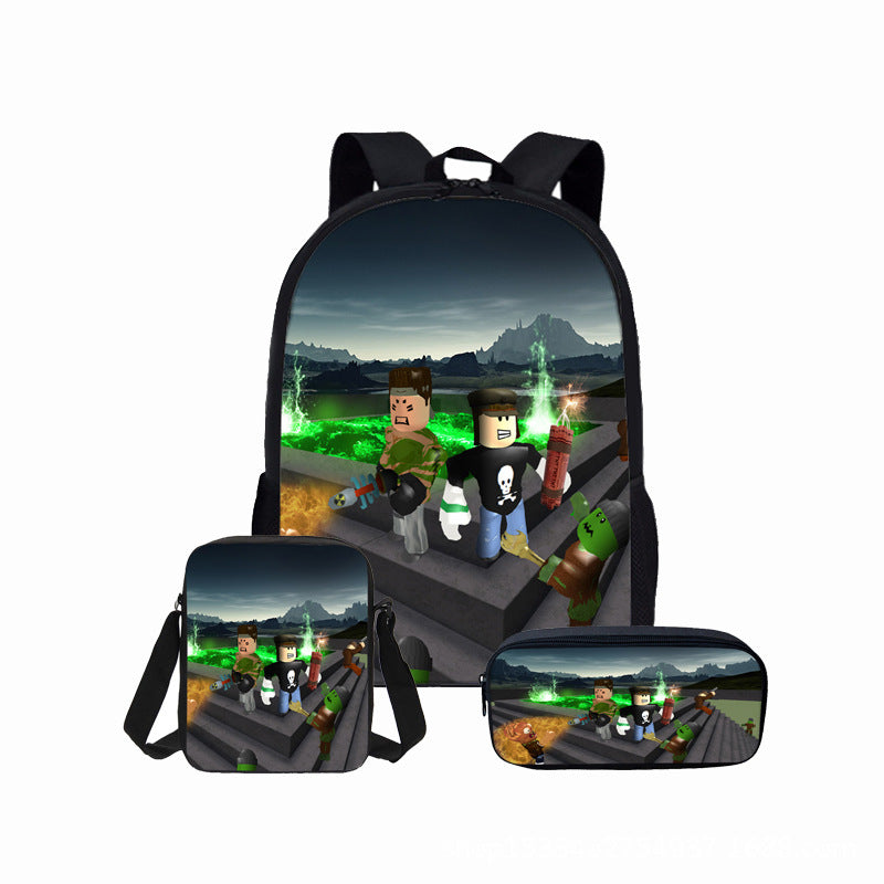 Roblox Students Backpack 3d Print Backpack Lunch Box Bag And Pencil Ba Mosiyeef - roblox lunch box set