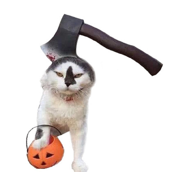 Halloween Dog Cat Costume Fake Axe Hat For Pet Dog And Cats Mosiyeef - cat costume roblox