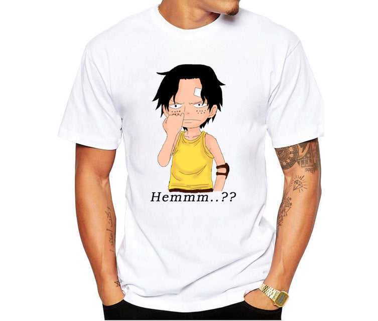 Anime One Piece Straw Hat Pirates Luffy T Shirt Funny Summer Printed Short Sleeves Tee Mosiyeef - roblox straw hat shirt