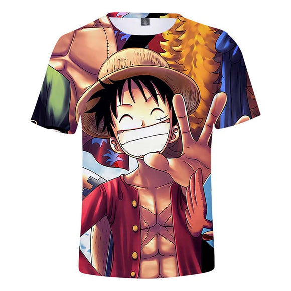 One Piece Luffy Straw Hat Shirt 3d Print Funny Anime Shirts Mosiyeef - luffy in a bag roblox