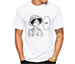 Anime One Piece Straw Hat Pirates Luffy T Shirt Funny Summer Printed Short Sleeves Tee Mosiyeef - t shirt luffy roblox