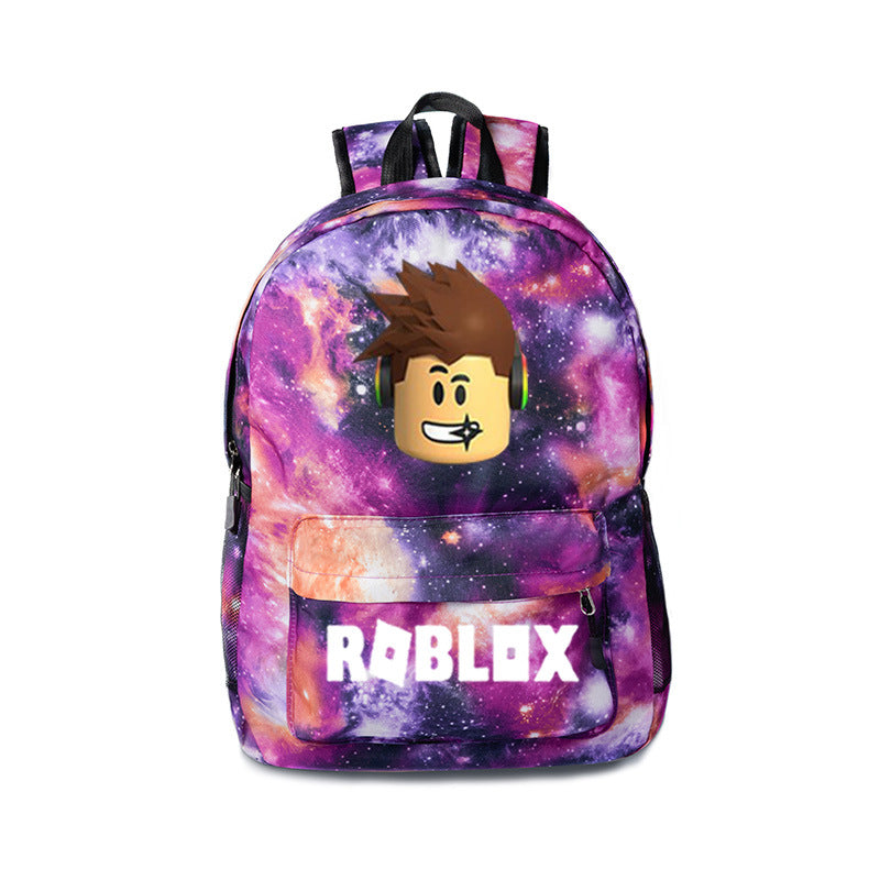 Roblox Print Roblox Galaxy Color School Backpack Bookbag Youth Daybag Mosiyeef - 2019 roblox simbuilde series two compartment galaxy lunch bag