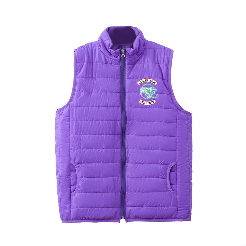 Fashion Riverdale 3d Black Print Sleeveless Vest Down Jacket Mosiyeef - purpleblack sweater vest roblox