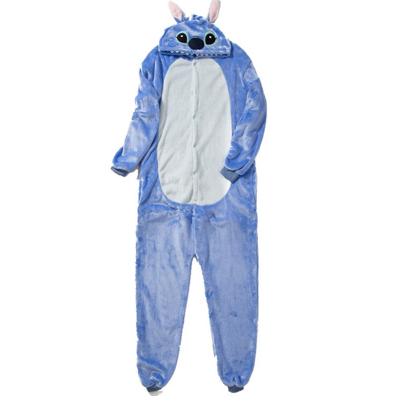 Adult Animal Onesis Pajamas Blue Rabbit Kigurumi Halloween Cosplay Cos Mosiyeef - blue bunny hoodie roblox